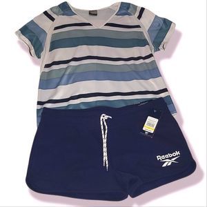 NWT Reebok Shorts and EC Nike DriFit top 2 piece set